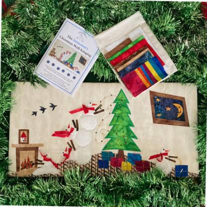 Snowman's Christmas Wall-hanging Fabric Kit and Pattern